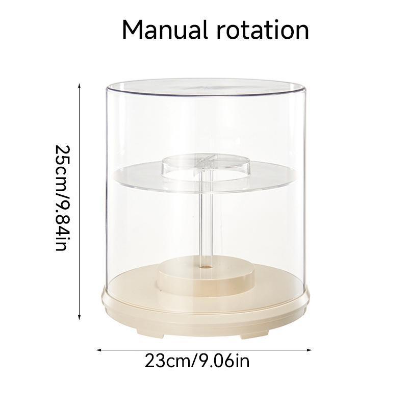Double Layer Action Figure Storage Box Display Rack, 360 Degree Manual Rotation Design, High Transparency Cover, Stackable Collector Display for Collectibles