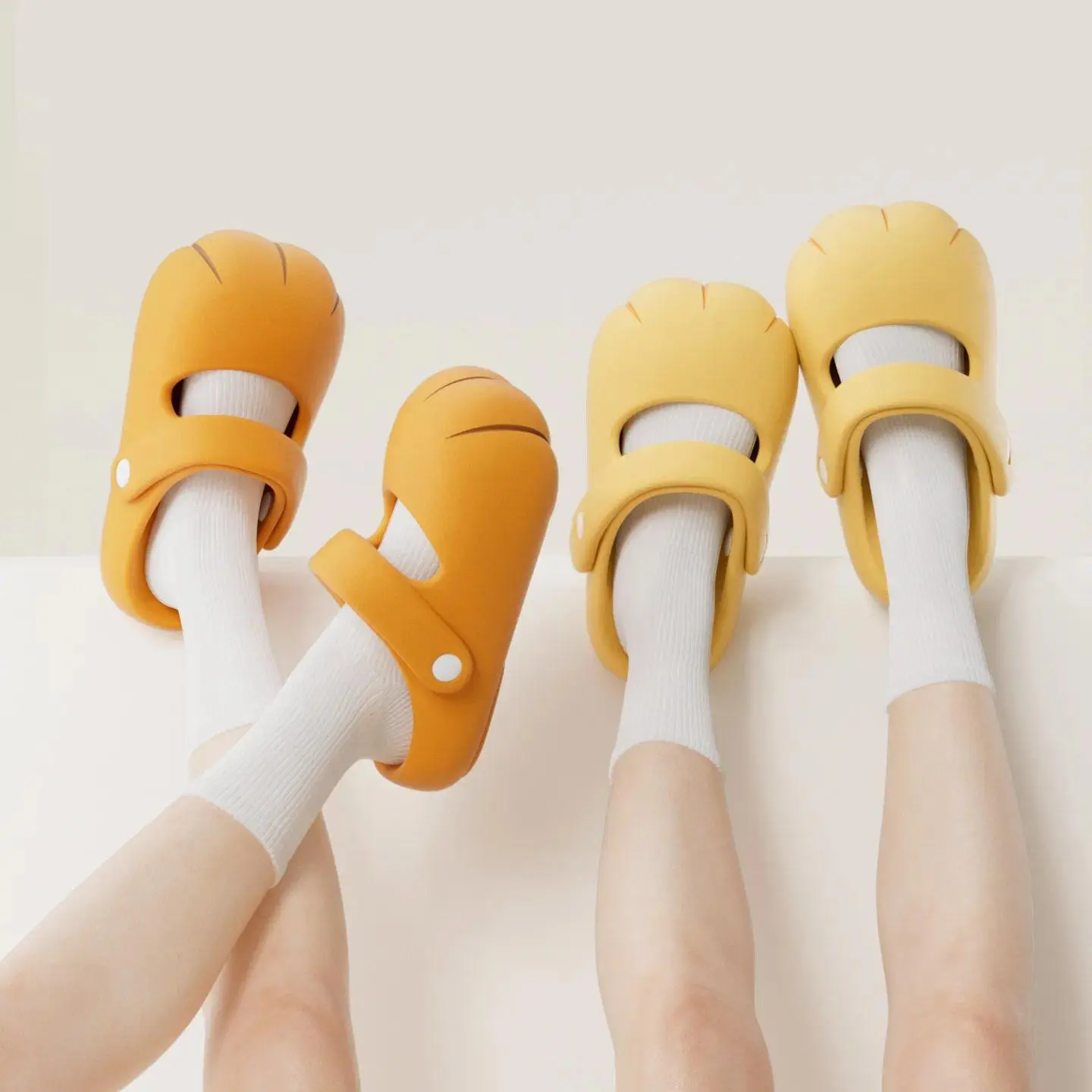 Cat Paw Series Summer Clogs Women Outdoor Non-slip Mary Jane Cute Cartoon Daily Commute Couple Beach Shoes