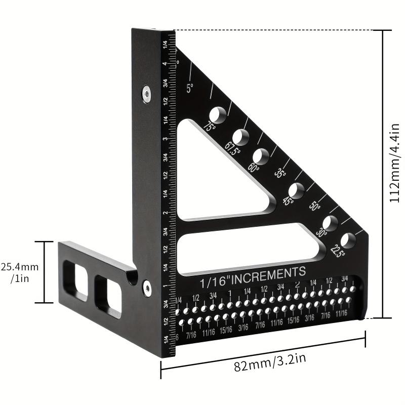 Triangular hole ruler, carpenter's marking ruler, square ruler, angle ruler, marking tool, bevel ruler and multifunctional square ruler.