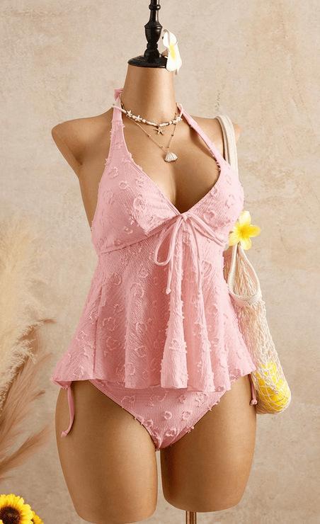 Women's Tankini Swimsuit Set, Two Piece Tummy Control Bathing Suit, Stylish Modest Swimwear with Comfortable Stretch Fit, Beach & Resort Outfit for Vacation, Cruise, Pool Party, Summer Travel & Tropical Getaway