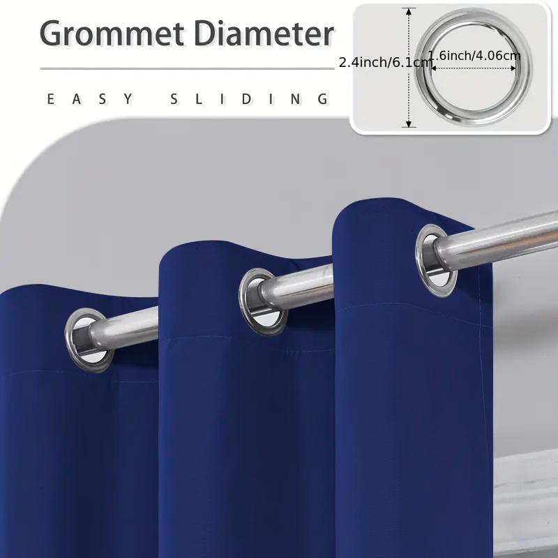 1 piece, 100% blackout and sun protection curtain, modern romantic minimalist solid color polyester material film lining, making the interior darker, top perforated hanging method, suitable for bedrooms, dining rooms, living rooms, kitchens