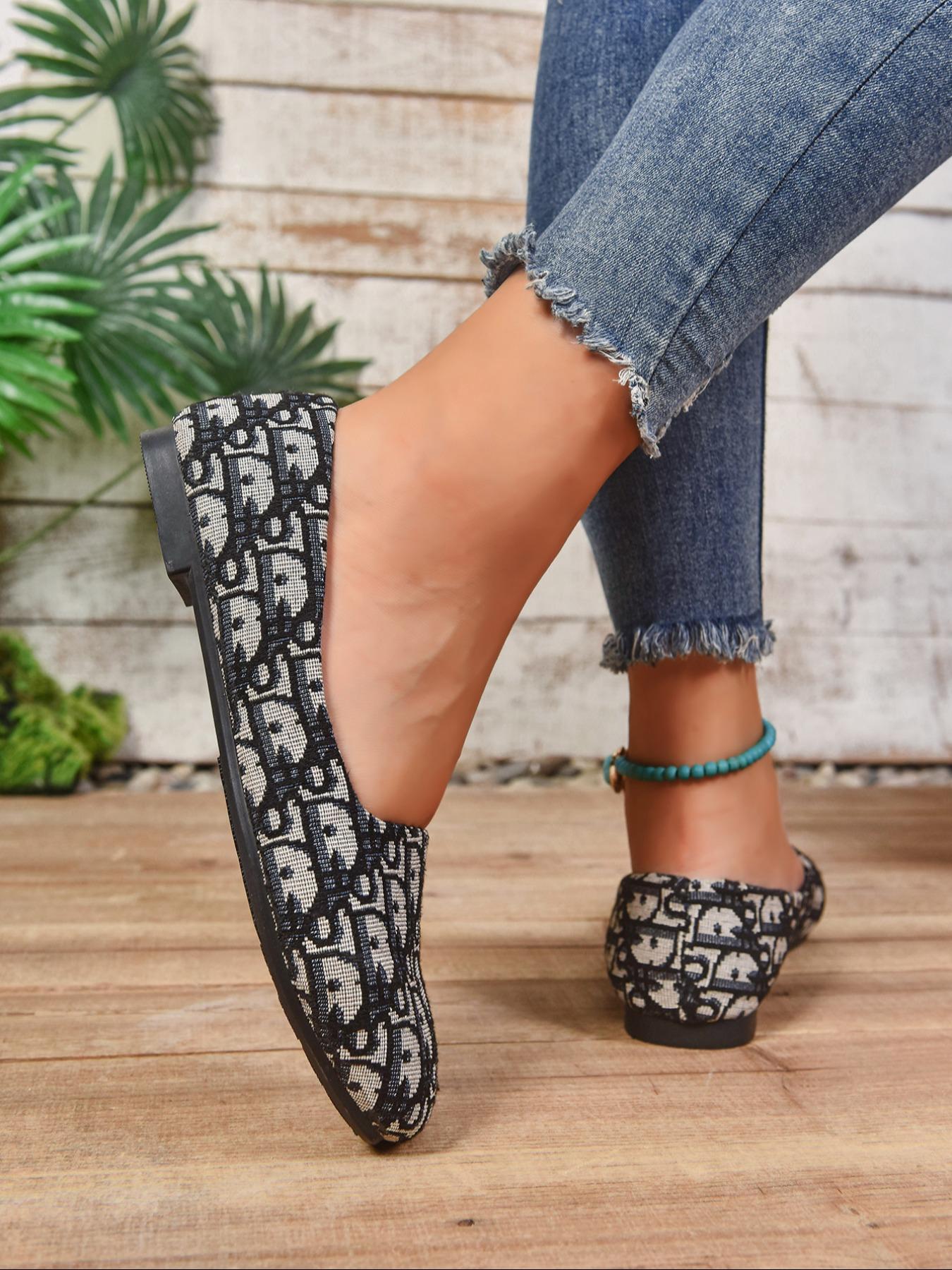 Women's Solid Color Ballet Flats, Comfortable Breathable Casual Shoes, Lightweight Easy Wear Ladies & Girls Footwear, Slip Ins Shoes