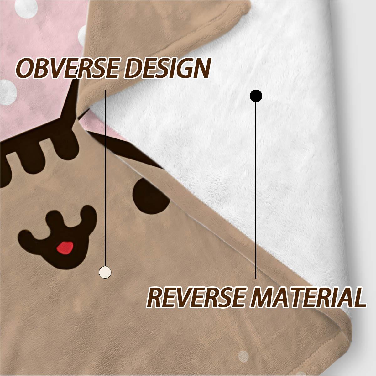 Cute Cat Print Blanket, Soft Flannel, Durable, Home Office Dorm Nap Mat, Bedroom Decor, Gift, Multiple Sizes Available