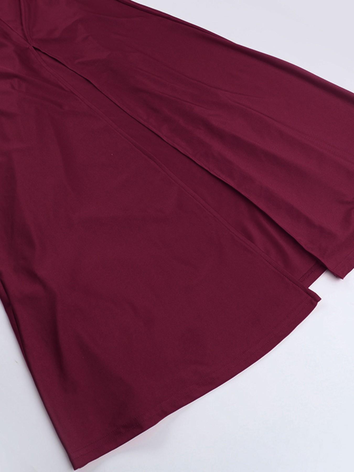 Elegant Halter Neck Stand Collar Dress, Backless Design, Perfect for Special Occasions, Evening Wear & Formal Wear, Stylish Women's Gown