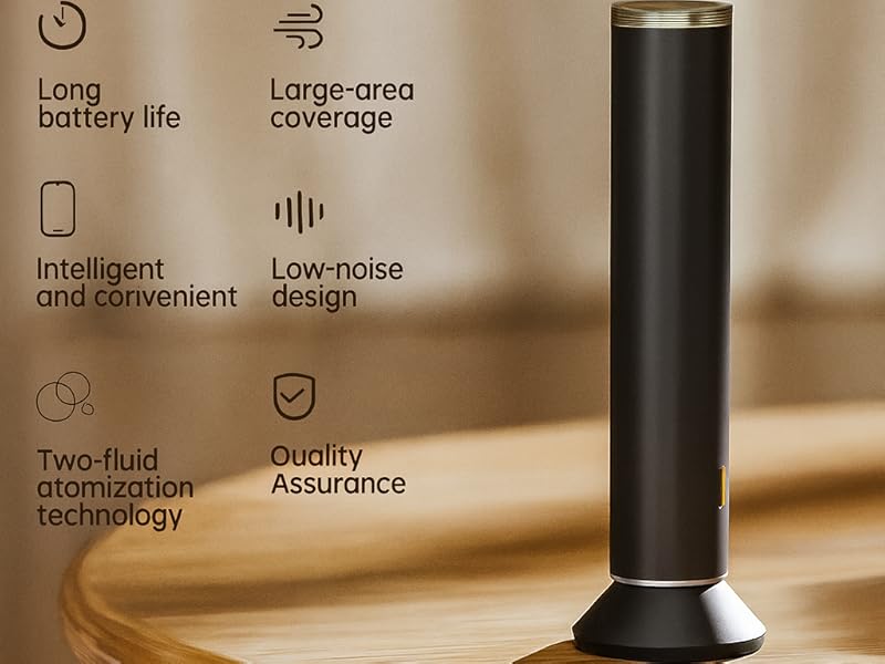 Waterless Essential Oil Diffuser – Smart App & Remote Control, 4000 Sq Ft Coverage, Quiet Aroma Diffuser for Large Room Home Hotel Office, Up to 20H Runtime, 360° Light & Time