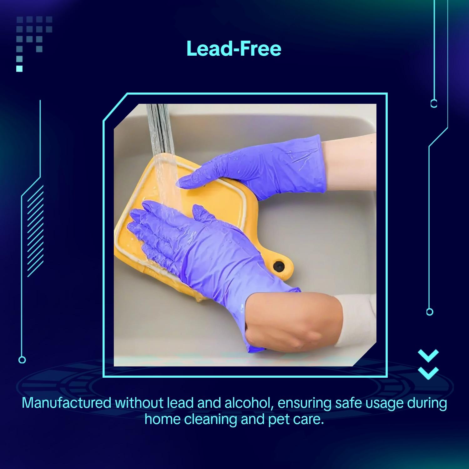 Disposable Nitrile Gloves, 20/50/100 Pairs, Lightweight Gloves for Home Cleaning, Pet Care and Dyeing, Lead- and Alcohol-Free, Available in Multiple Colors