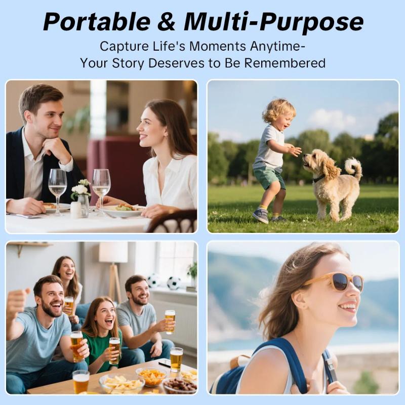 Portable 2.5K Ultra HD Video Recorder with 180 Rotating Lens, Handheld Stabilizer Pocket Camera, Full Body Camera for Vlogging, Travel & Daily Life Recording, USB Rechargeable, Black, Vlogging Camera, Modern Gadget, Durable Construction, Camcorder