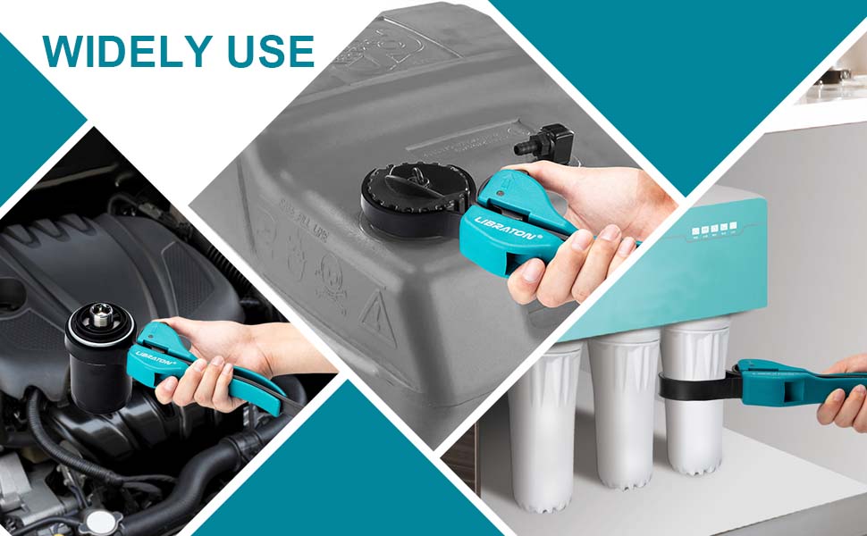 Libraton Adjustable Rubber Strap Wrench Set 2-Piece Universal Oil Filter Wrench Multifunctional for Shower Heads Jar Openers Fathersdaygift