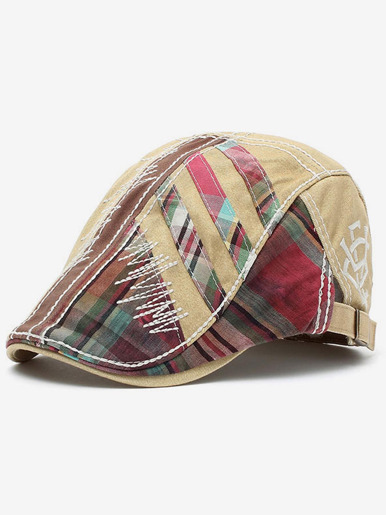 Newsboy Cap for Men Beret Hat Casual Buckle Adjustable Cabbie Gatsby Hats Driving Flat Caps