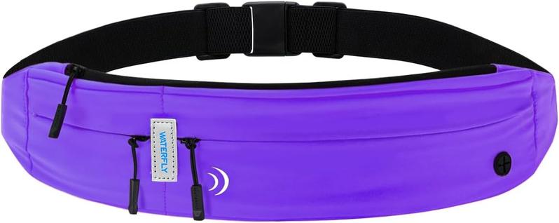 WATERFLY Slim Running Belt Fanny Pack for Women Men Phone Holder Runners Pouch Waist Belt for Workout Jogging Multifunctional Sports Bag water-resistant Outdoor Gear