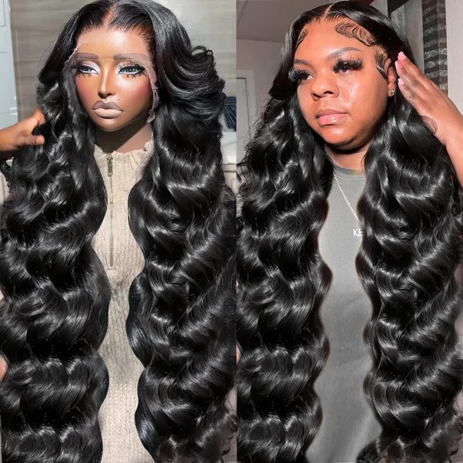 Bling Hair 30 Inch 13x6 Lace Front Wigs Human Hair 180% Density Body Wave Lace Front Wigs Human Hair Pre Plucked Glueless Wigs Human Hair Wigs 13x6 HD Lace Frontal Wigs Human Hair Lace Front Wigs for Women