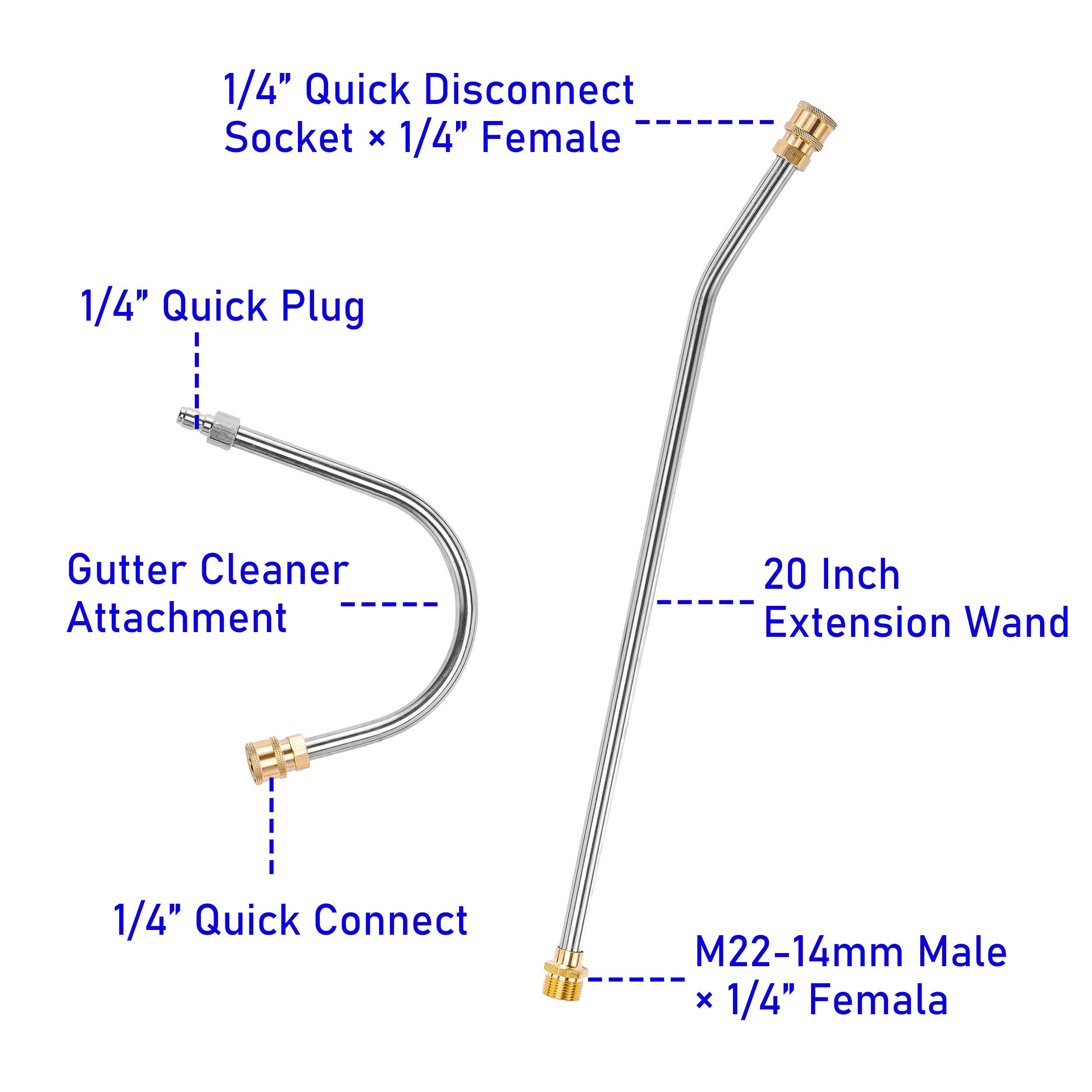 M MINGLE Telescoping Pressure Washer Wand, 20 Feet Aluminum High Power Washer Telescopic Spray Wand with 2 Extension Wands, 5 Spray Nozzle Tips, 2 Couplers and Support Belt, 4000 PSI M MINGLE Telescoping Pressure Washer Wand, 20 Feet Aluminum High Power Washer Telescopic Spray Wand with 2 Extension Wands, 5 Spray Nozzle Tips, 2 Couplers and Support Belt, 4000 PSI