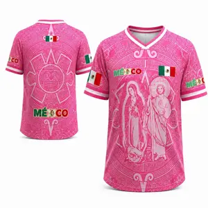 Light pink Santa and San Santa Mexican 2026 football jerseys, unisex clothing, 2026 football fan shirts, casual Mexican cultural sports jerseys, 2026 V-neck football jerseys, suitable for fans and players, the best gift for fans