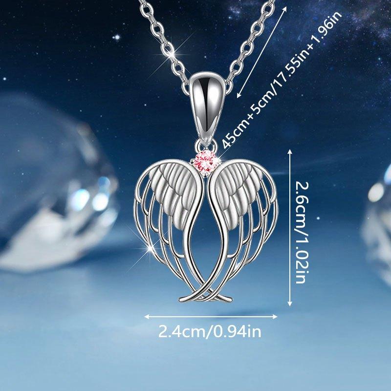 Angel Wings Necklace Plated Suitable for & - Elegant Angel Wing Pendant Jewelry Gift for Christmas Birthday Casual Attire, Year-Round Fashion Accessory, for Teenager