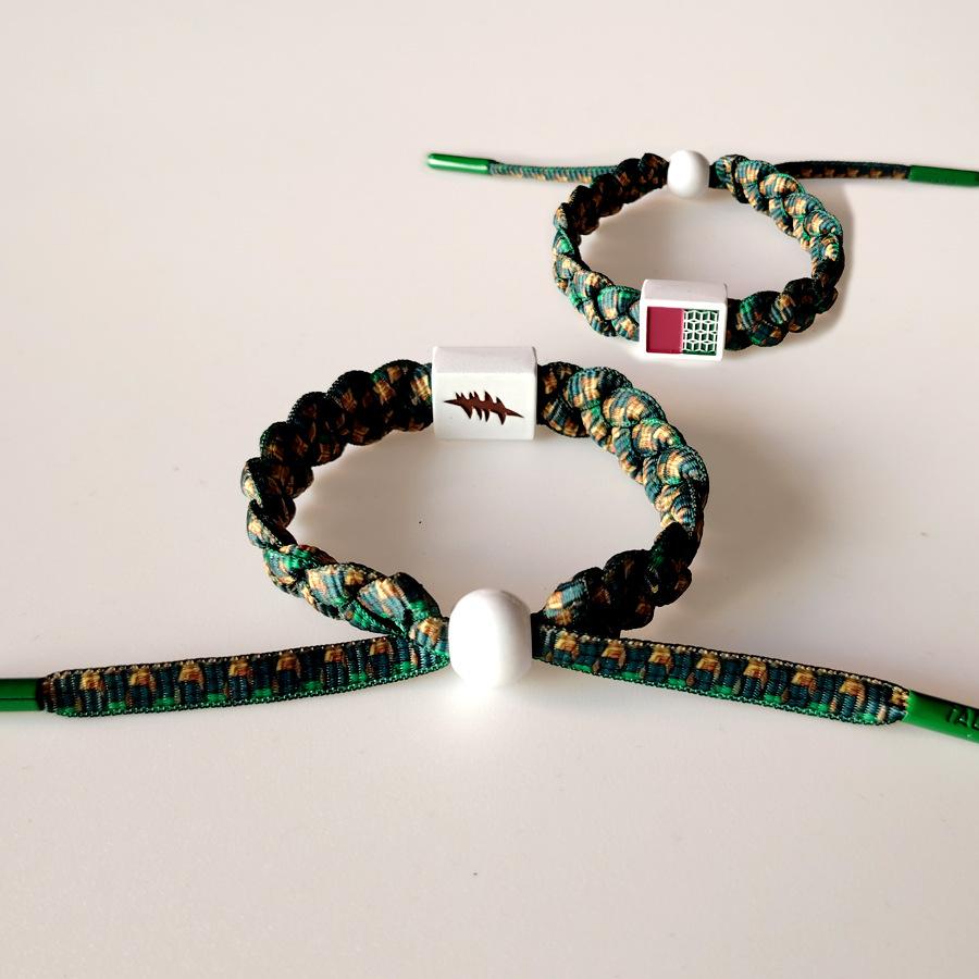 Anime Demon Slayer: Kimetsu no Yaiba, Tanjiro, Zenitsu, Tanjiro's woven bracelet, birthday gift for teenagers and couples, holiday gift, niche fashion, unique style