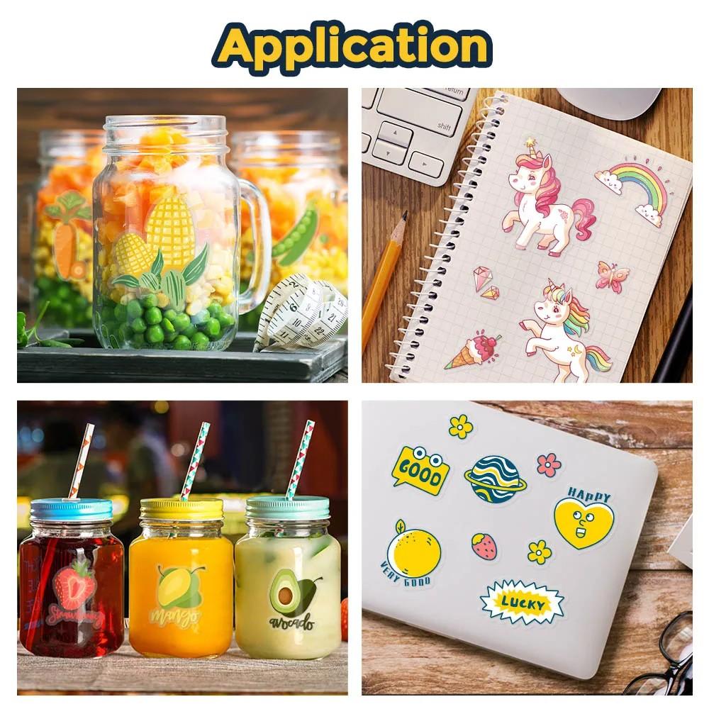 10/20 sheets Transparent Sticker Paper, Clear A4 Non Waterproof Label Sheet, Printable Vinyl Sticker Paper For Inkjet Printer