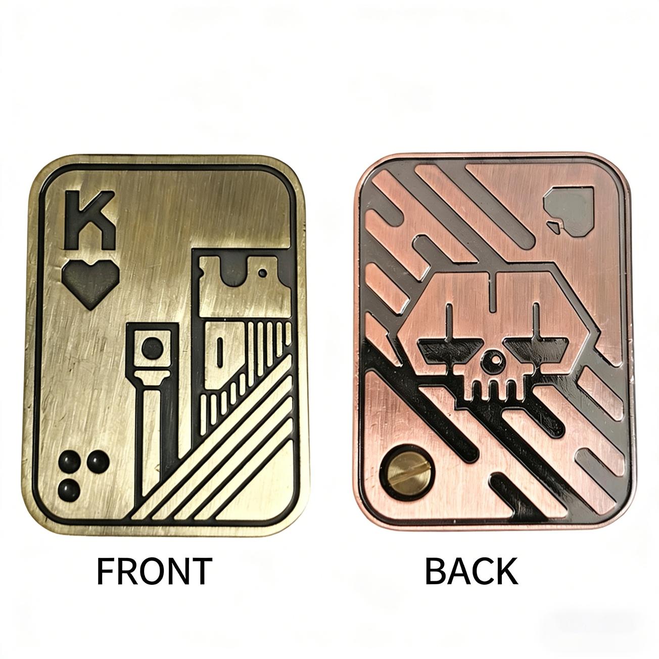 Stress Relief Tool! Poker Card Shape Metal Push Toy, Adult Edc Finger Stress Reliever, Anxiety Relief, Focus Improvement, Portable