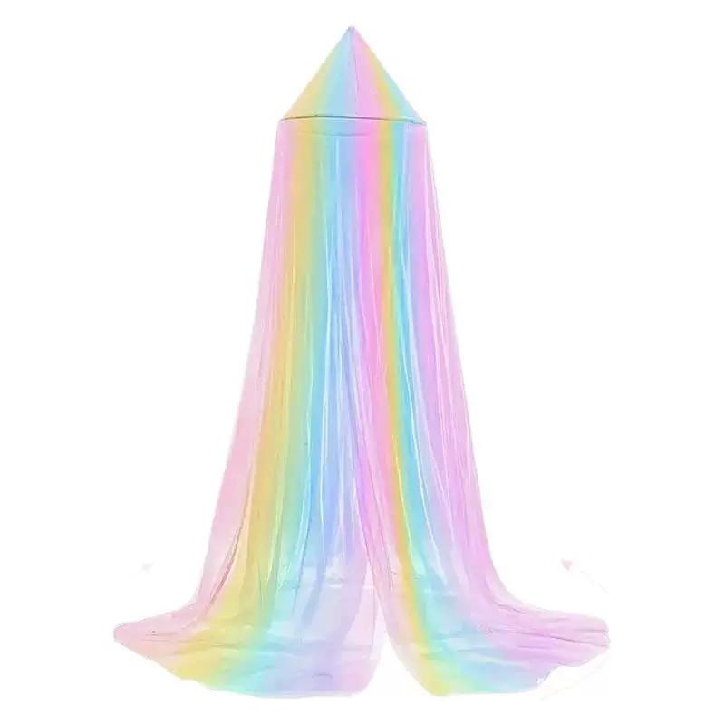 1pc Courtly Dome Mosquito Net, Indoor Twin Bed Ceiling Mosquito Net, Colorful No Installation, Summer Mosquito Screen Tent