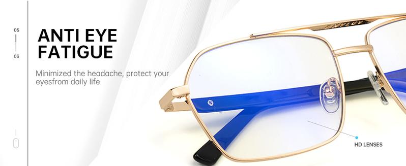 Reading Glasses Men/Women, Anti Eyestrain Blue Light Reader for Women, Metal Cheaters Reading Computer Glasses (AN4528-L)