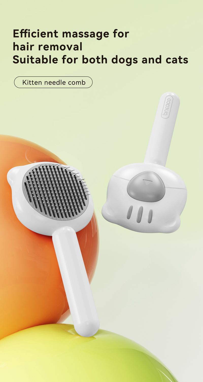 Cat Comb for Removing Loose Fur - Cat & Dog Brushing Tool, Pet Hair Remover, Perfect for Long-Haired Pets, Essential Grooming Accessory