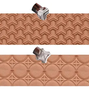 2 Pieces Professional Leather Stamping Tools Leather Stamps for Craft Working