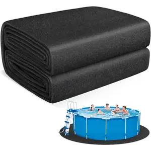 Thickened 15 FT Round Pool Liner Pad for Above Ground Pool, Under Pool Mat Padding for Pool Bottom, Prevent Punctures, Extend Liner Life