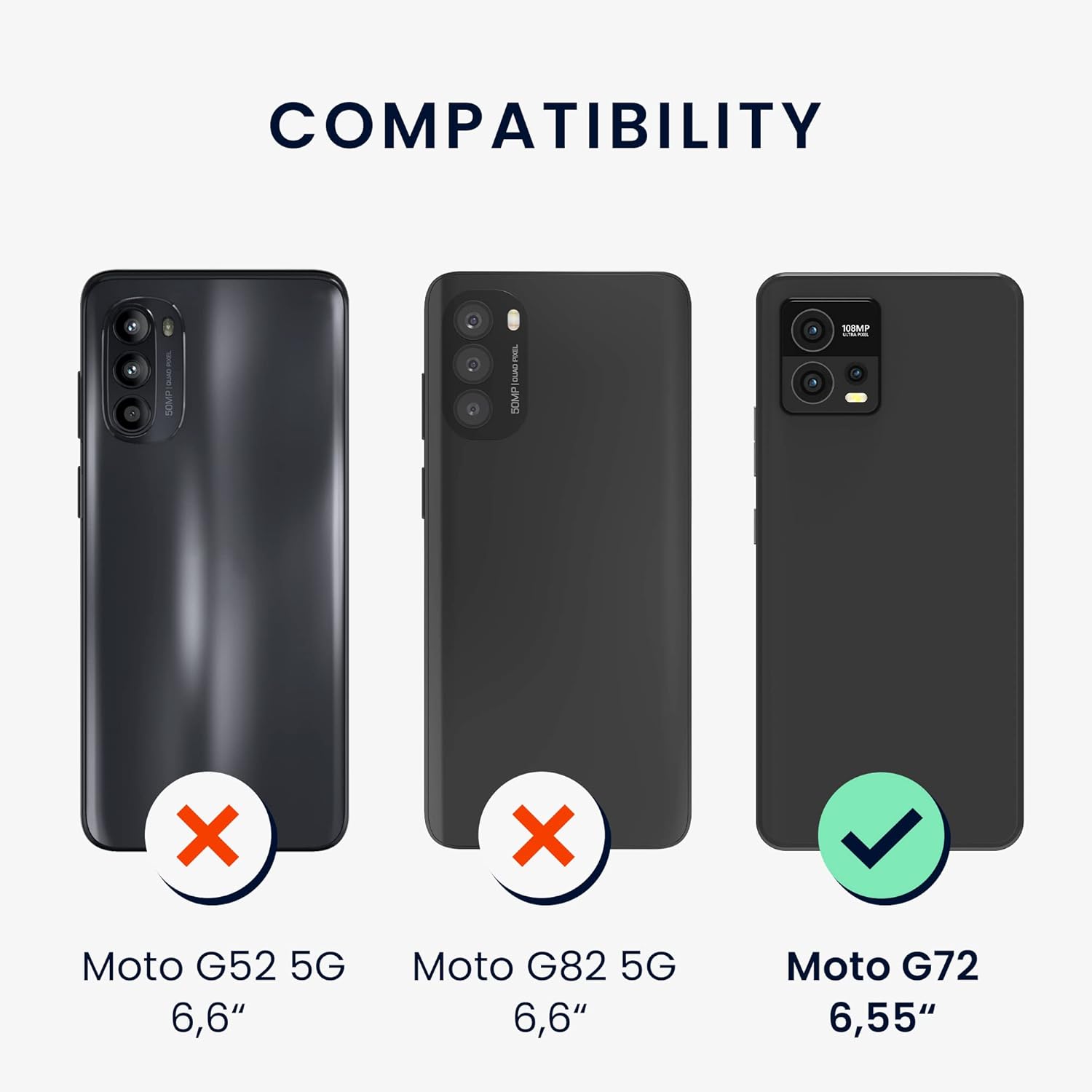 Case for Motorola Moto G72, Clear Phone Case with Reinforced Corners Camera Protection Bumper Slim Fit Shockproof Flexible TPU Case, Transparent