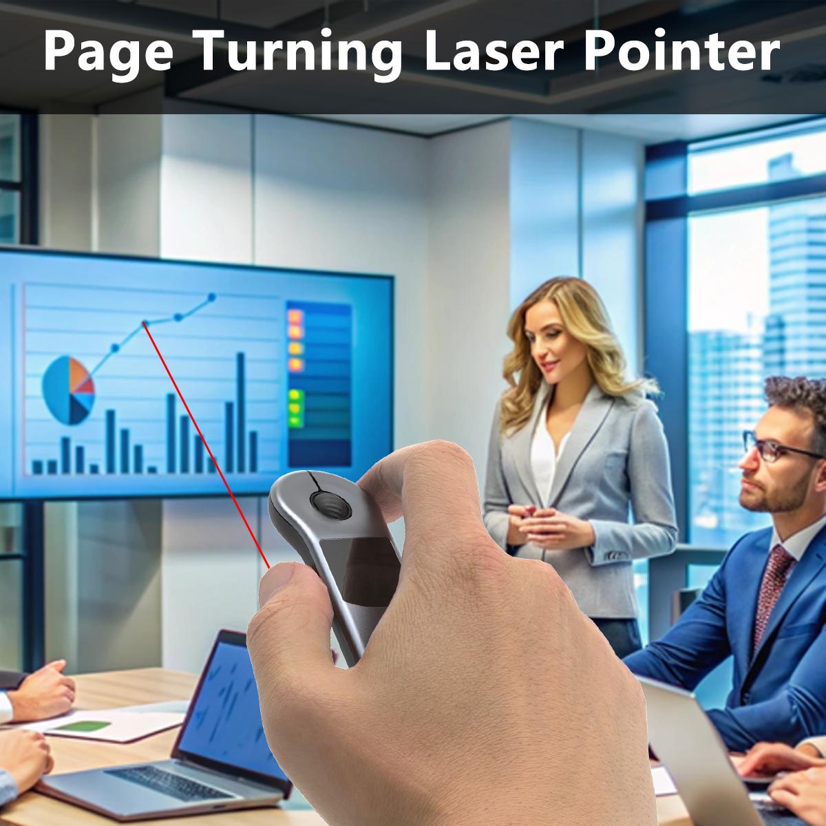 Remote Mouse for Tik_Tok Scrolling with Touchpad, Bluetooth Air Mouse, Presentation Clicker with Red Laser, USB-A & USB-C Receiver, Wireless Short Video Scroller, Page Turner for Kindle APP, For IOS/Android/PC/Laptop/Mac/Tablet