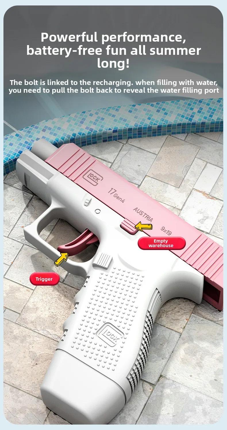 M1911 Water Gun Pistol Huge Capacity LeakProof Long Range Summer Blaster for Kids Adults Beach Pool Outdoor Water Fight Toy Game