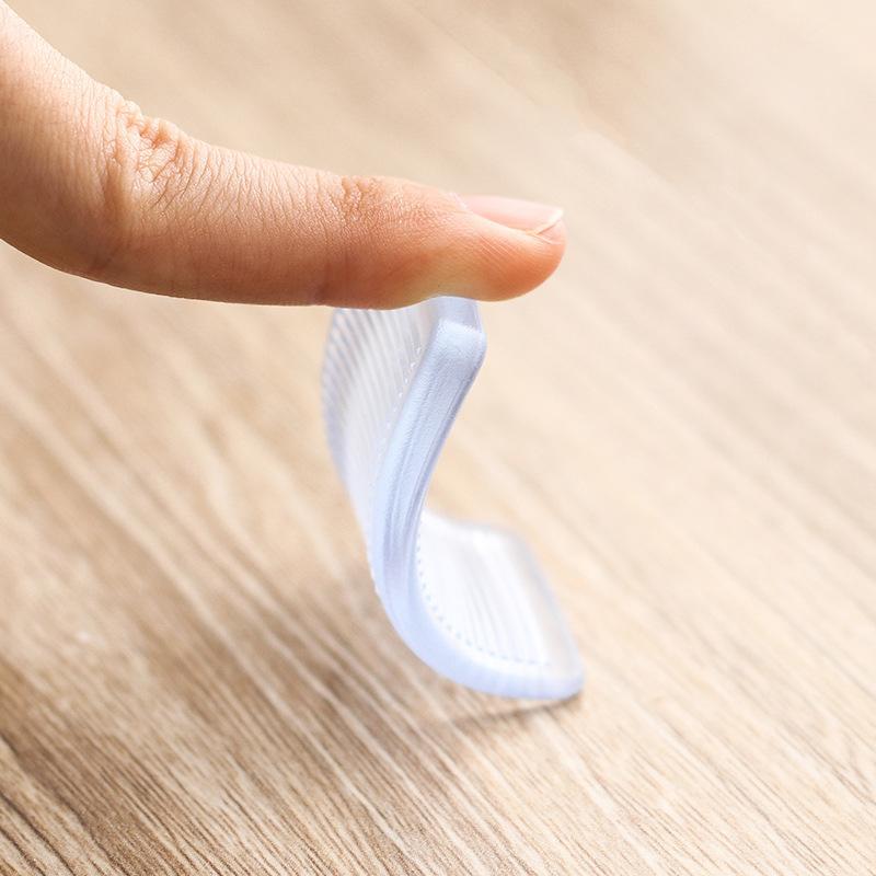 4pcs Transparent Plastic Wedge Shims, Multi-Effect Rubber Texture, for Furniture Leveling, Uneven Door & Floor Adjustment, Cuttable Hard Table Pads, Stackable Door Stoppers