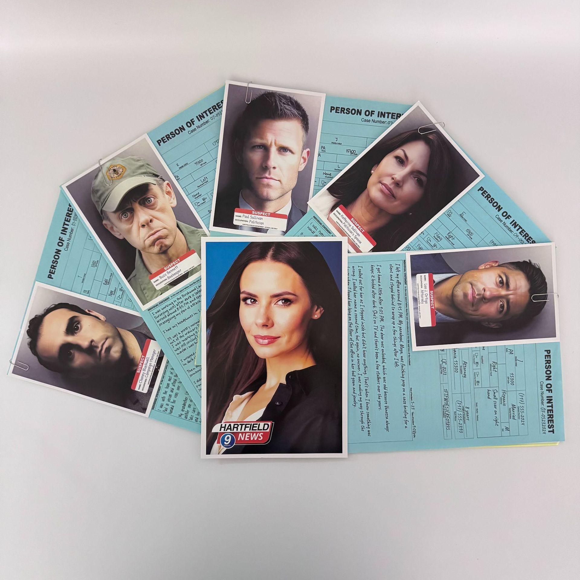 Vanessa Ortiz Case Detective Game Mystery Archive, Cold Case Detective Suspense Game, Suitable for Ages 14+, Friends Party Halloween Christmas