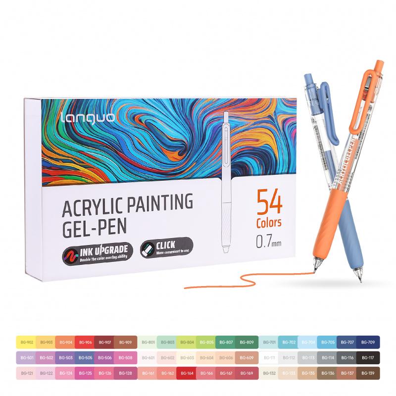 36/54/72/90-Color Acrylic Painting Gel Pens, Retractable 0.7 mm Tip, Rich-Color Large-Capacity Ink Clip Acrylic Gel Pens, Art Supplies for Diary, Cards, DIY Coloring & Doodling, Stackable Colors, Acrylic Paint Markers, Drawing Markers #TOP PICKS