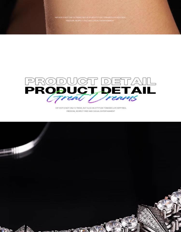 Cuban Style Chain Bracelets & Bangles, Dark Style Iced-Out Black Panther for Men & Women, Hypoallergenic Copper Zircon for Daily Wear, 7in/8in, Dark Style Bracelets & Bangles