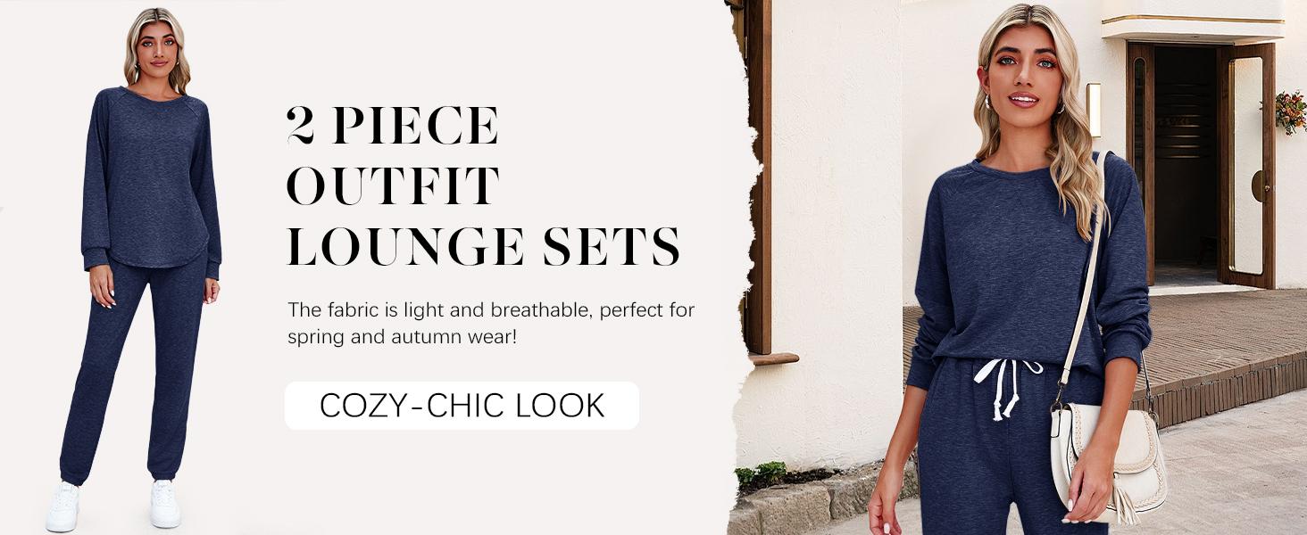 FISOEW Women's Solid Sweatsuit Set 2 Piece Long Sleeve Pullover and Drawstring Sweatpants Sport Outfits Sets viral knit set two piece set women two piece outfits matching sets women #TikTokShopBlackFriday #TikTokShopCyberMonday Sporty Round Neck FISOEW Women's Solid Sweatsuit Set 2 Piece Long Sleeve Pullover and Drawstring Sweatpants Sport Outfits Sets viral knit set two piece set women two piece outfits matching sets women #TikTokShopBlackFriday #TikTokShopCyberMonday Sporty Round Neck