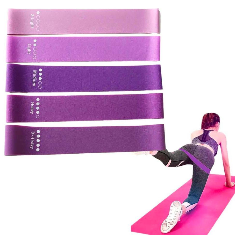 5-Piece Resistance Band Set, Yoga Pilates Home Fitness Resistance Bands, Fitness Stretching Bands for Leg & Arm Strength Training, Home Gym Exercise Equipment, Fun Fitness Gift, Fitness Equipment, Fitness Resistance Bands, Home Pilates