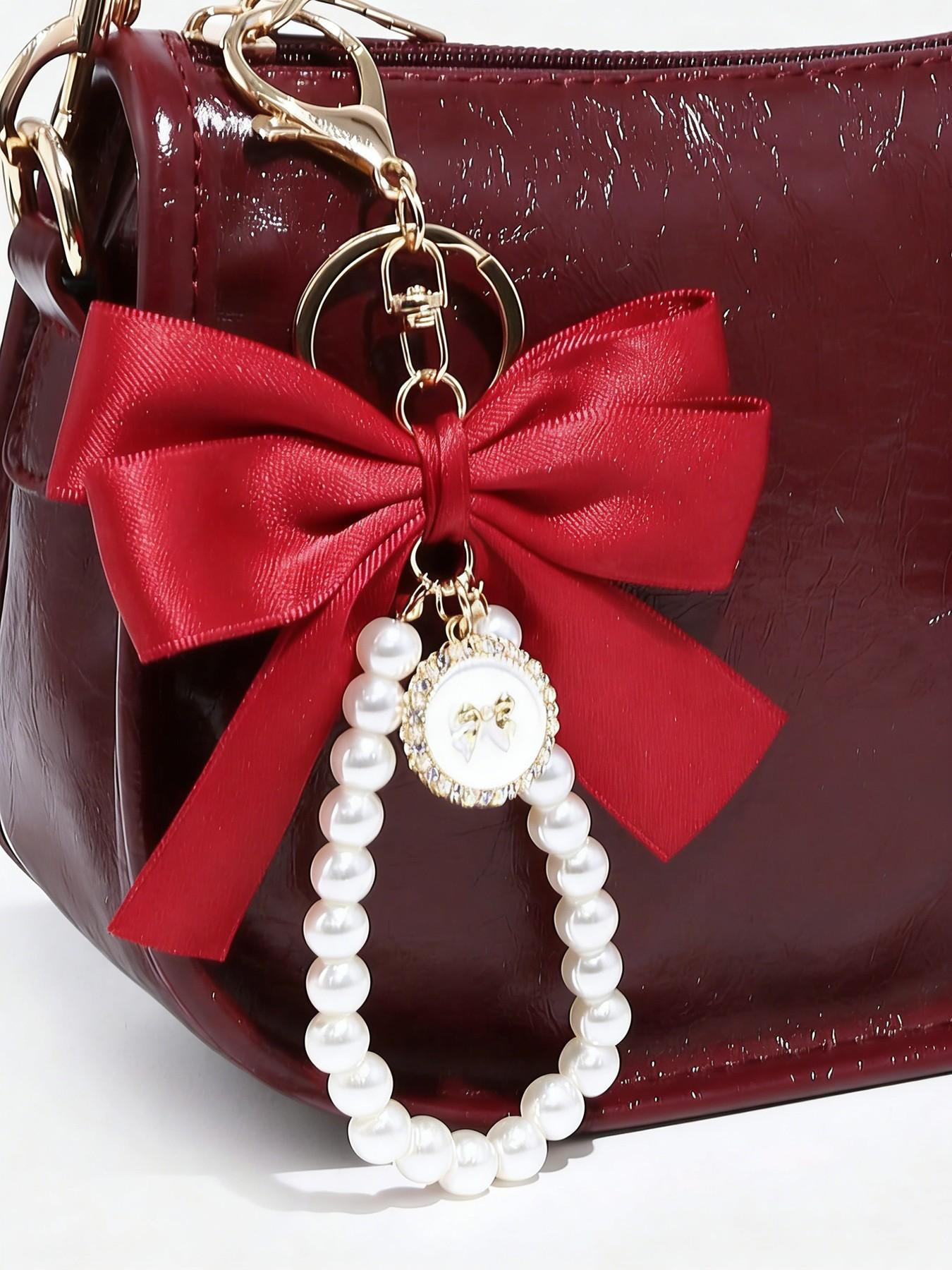 Personalized fashion exquisite versatile bow pendant, simple and casual versatile luxury bag pendant, sweet niche design multi-color optional suitable for daily bag accessories, gift  Key chain small objects, Bag Charm Keychain, Charms For Bags