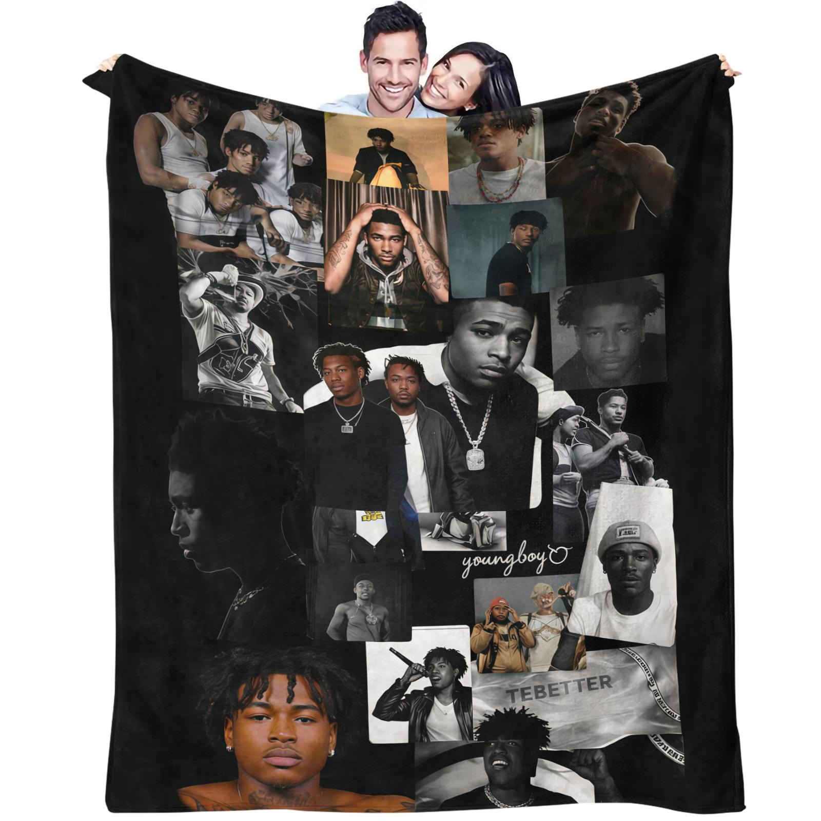 Youngboy Patterned Blanket, Everyday Holiday Birthday Gift For Kids And Adults, Soft, Warm And Lightweight Plush Blanket For Bed, Sofa, Car, Room Decoration, Custom Photo Blanket, Personalized Picture Blankets