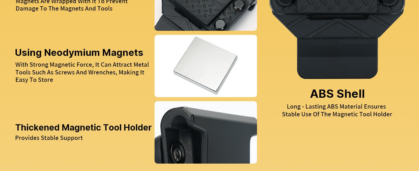 MELOTOUGH Magnetic Tool Holder Strong Magnetic Belt Clip for Screws,Nails,Wrench,Hammer,Pliers,Screwdriver,Trowel,Sockets - Fits Up to 2.7" Belt (Black) MELOTOUGH Magnetic Tool Holder Strong Magnetic Belt Clip for Screws,Nails,Wrench,Hammer,Pliers,Screwdriver,Trowel,Sockets - Fits Up to 2.7" Belt (Black)