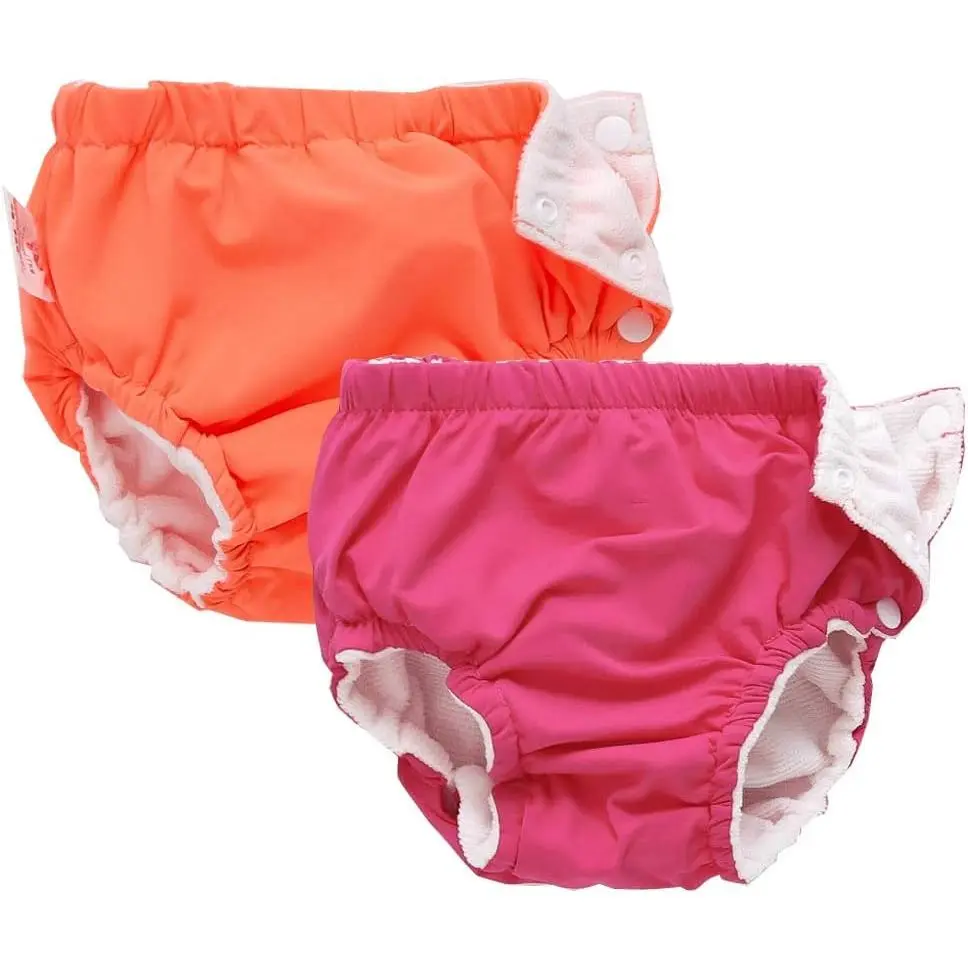 Swim Diapers Baby Reusable 2 Pack,Washable Pants 0-3 Years Boys Girls Swimming Lesson Shower Gifts