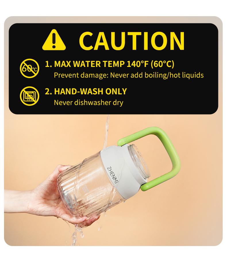 The Thoughtful Gift for Holidays and Birthdays: ZHENMI Cordless Blender, 33oz BPA-Free, Perfect for Making Two-Serving Smoothies, Crushes Ice, USB Rechargeable – For a Fresh & Healthy Start as a Couple. Share Healthy Moments Together!