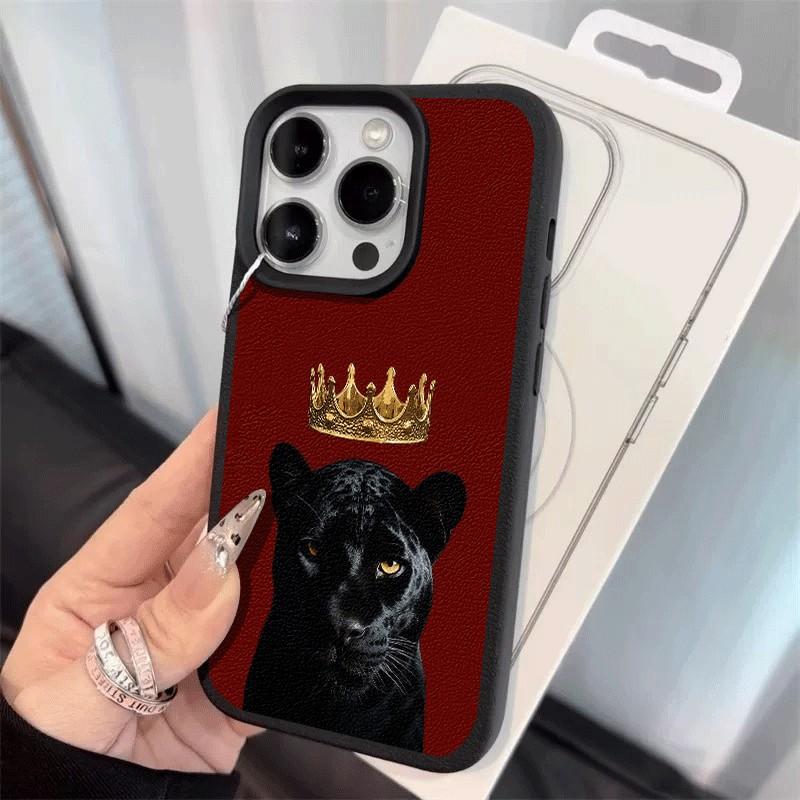 Leopard Pattern Anti-Drop Soft Case for iPhone 11/12/13/14 Pro Max/15 Pro/16 Plus/16 Pro Max, High-Quality Tpu Phone Cover