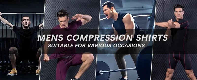 2025 Men's Spider Print Compression Shirt, Quick Dry T-Shirt, Gym Running Jersey, Breathable Short Sleeve, Spring, Summer, S-3XL
