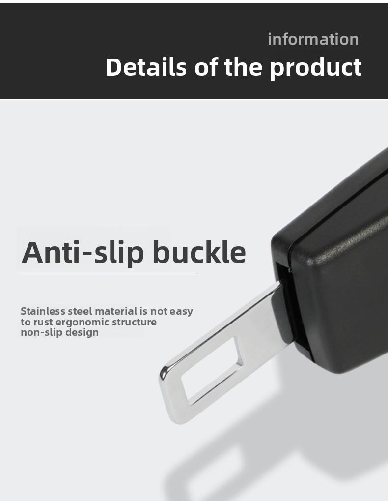 Car Seat Belt Extension Clip, Rear-Seat Safety Buckle Connector, Vehicle Interior Accessory, Durable & Secure Fit, Easy Installation