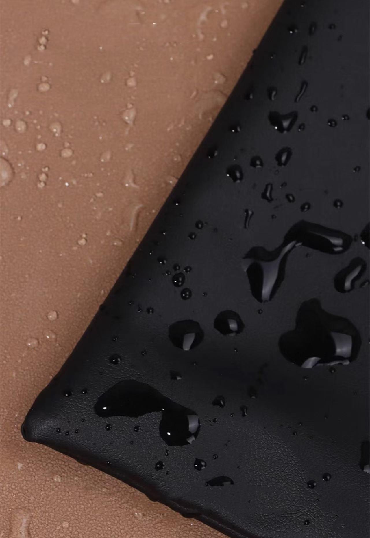 1 Pack 3.9x6.3 Inch PU Drawstring Bags Storage Bag Waterproof Pouch For Wireless microphone（J6 K61 M6 J40), charging cable or earphone