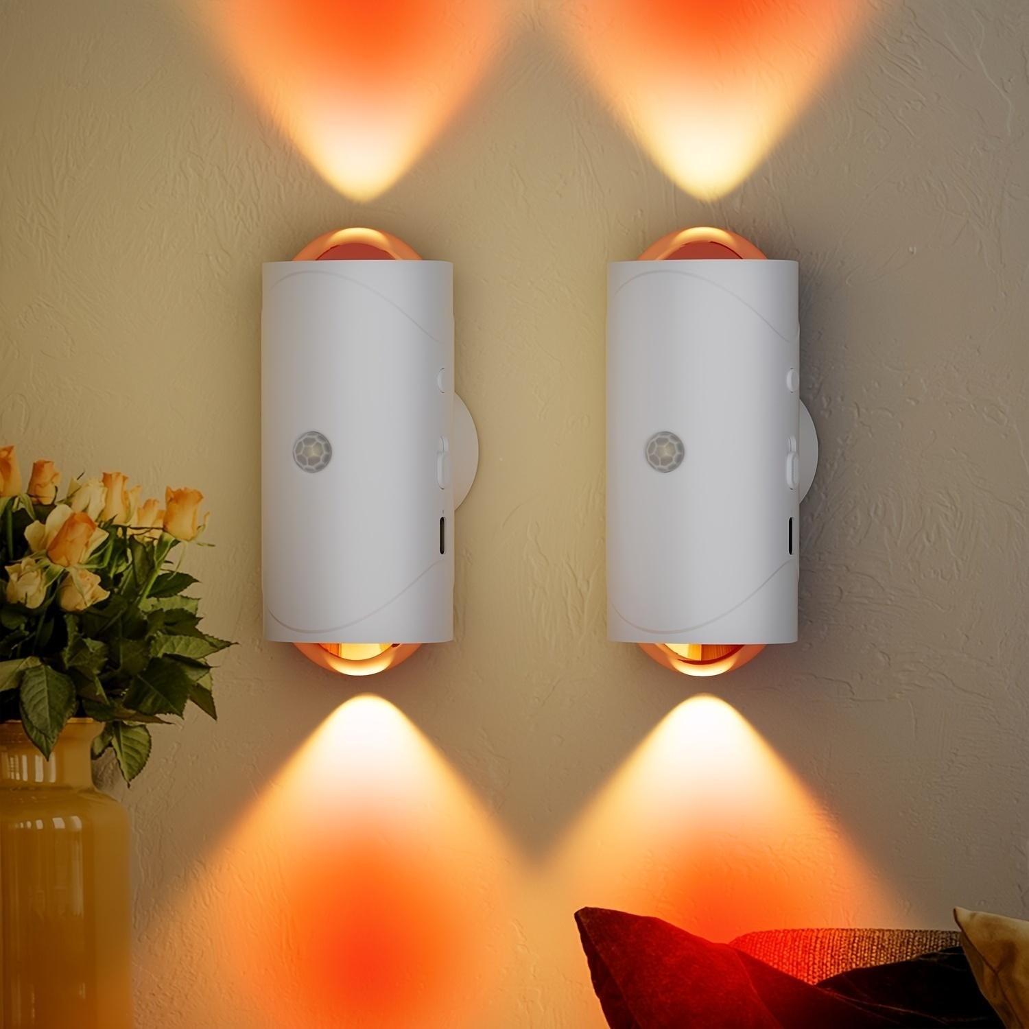 Adjustable LED Wall Light Fixture, USB/battery Powered Design, Modern Indoor Lighting, Ideal for Living Room & Bedroom Use