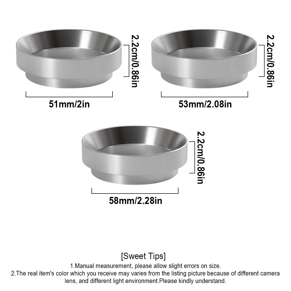 51/53/58mm Espresso Dosing Funnel with Magnetic Design, Precision Italian Coffee Handle Powder Dial Ring, Essential Coffeeware Accessories