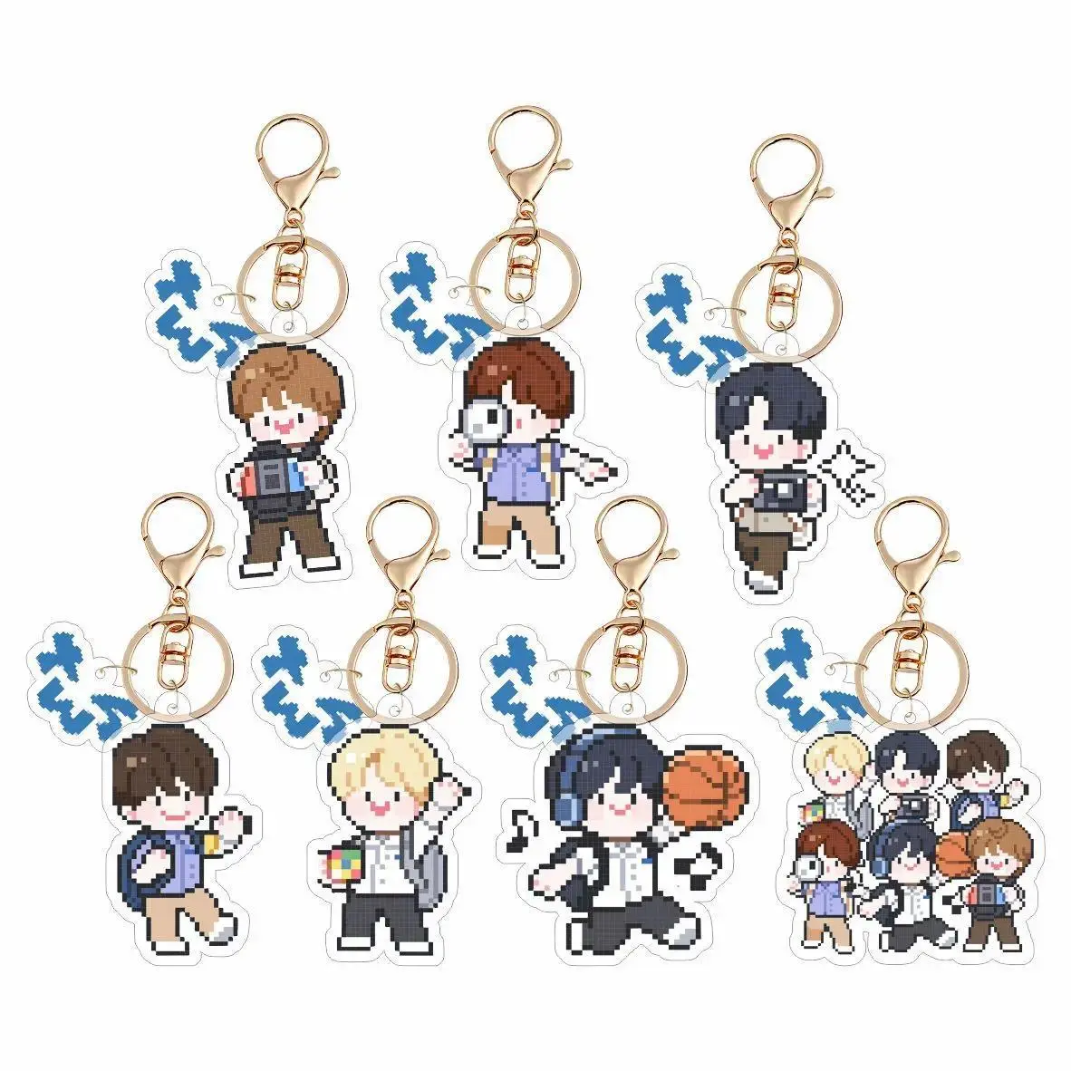 TW Fresh Boyhood Keychain Pop Male Idol Keychain Youthful Campus Style Kpop Boy Group Pendant Idol Collectible Keyring Lovely