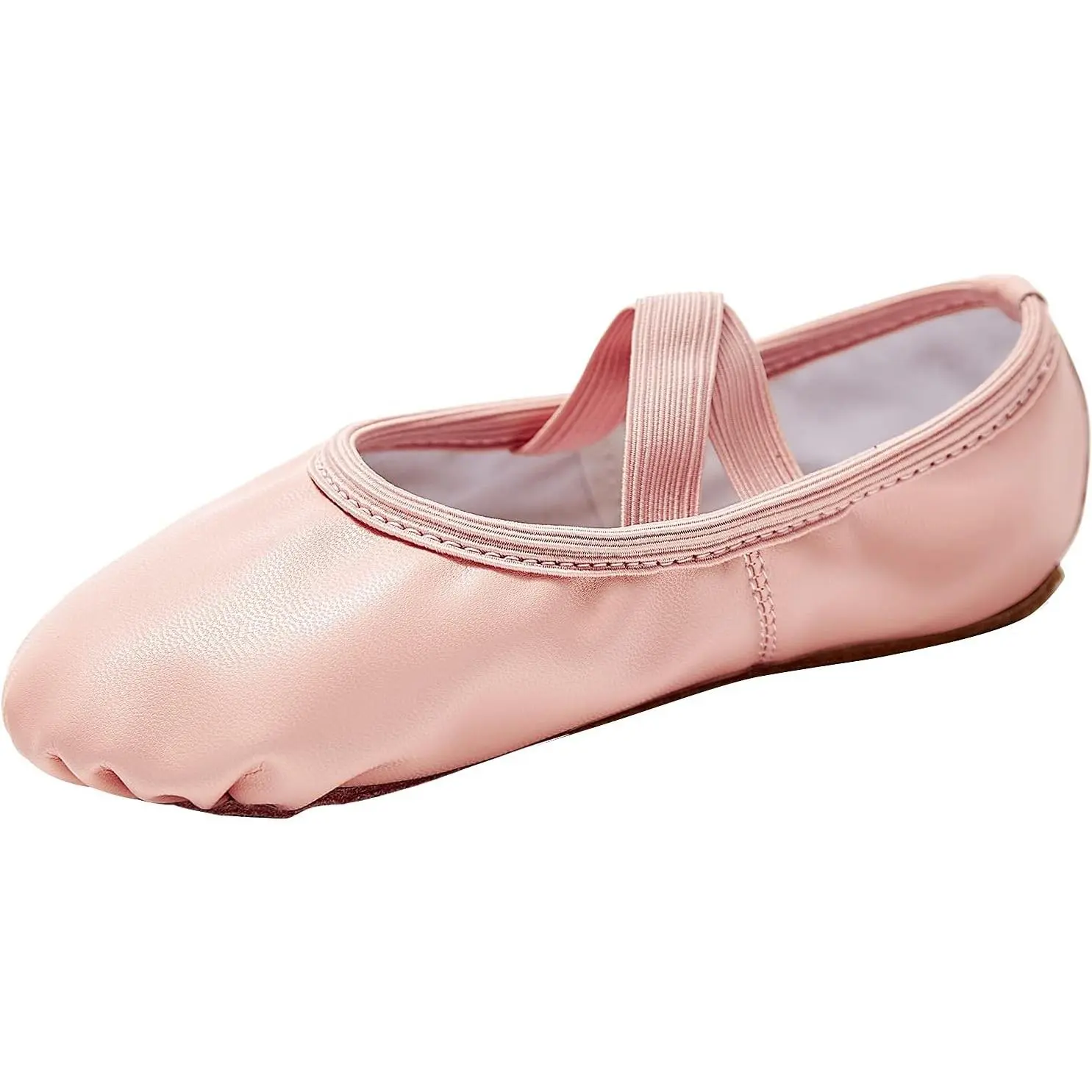 Girls Soft Leather Ballet Slippers Dance Shoes | Full Suede Sole, No-Drawstring, Easy On and Off, Comfortable Fit, Beginner Friendly, Ballet Practice and Performance(Gift)
