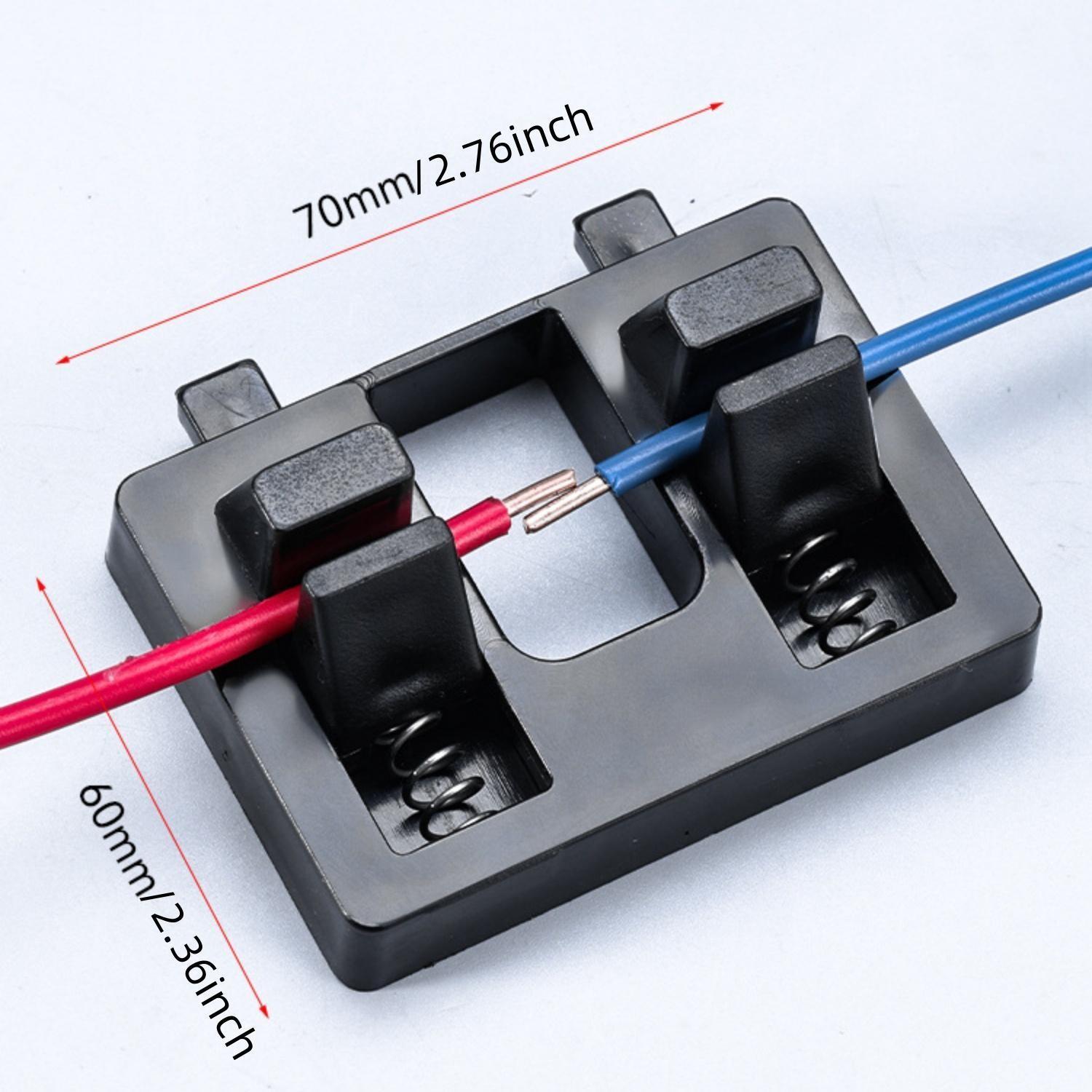 High Elasticity Wire Welding Fixer, Thickened Durable Anti-Slip Dual Clip, Line Repair Wire Welding Fixer, Essential Tool for Electrical Work