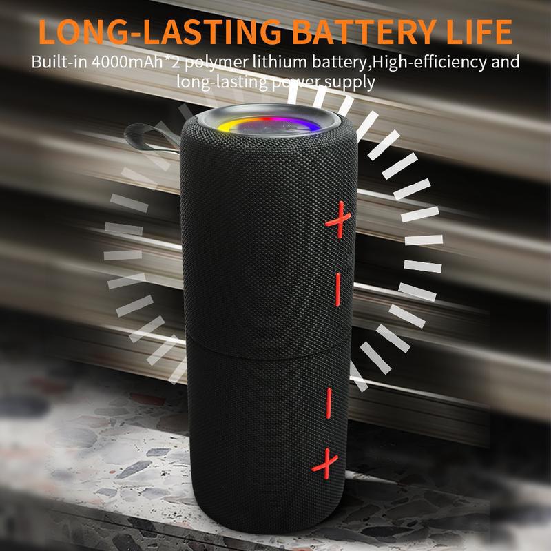 2-In-1 Magnetic Wireless Speaker, High-Fidelity Sound, Ipx6 Waterproof, 24-Hour Battery Life, Perfect for Outdoor Use & Travel